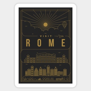 Rome Minimal Lineal Poster Sticker